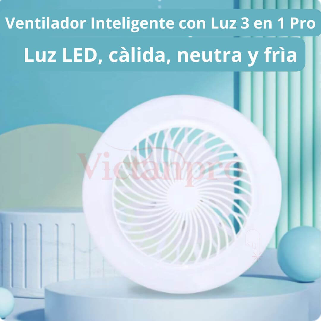 Ventilador Inteligente con Luz 3 en 1 Pro - ¡Transforma tu Espacio con Estilo, Frescura y Comodidad! 🌬️💡